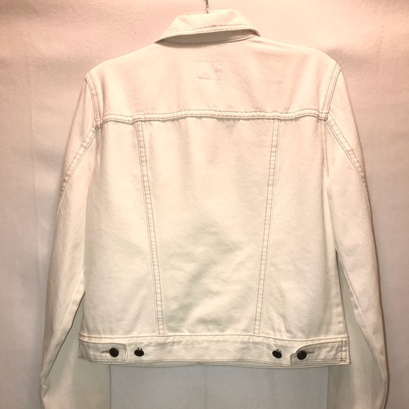 Calvin Klein Off White Size M Jeans Jacket. - Picture 7 of 8